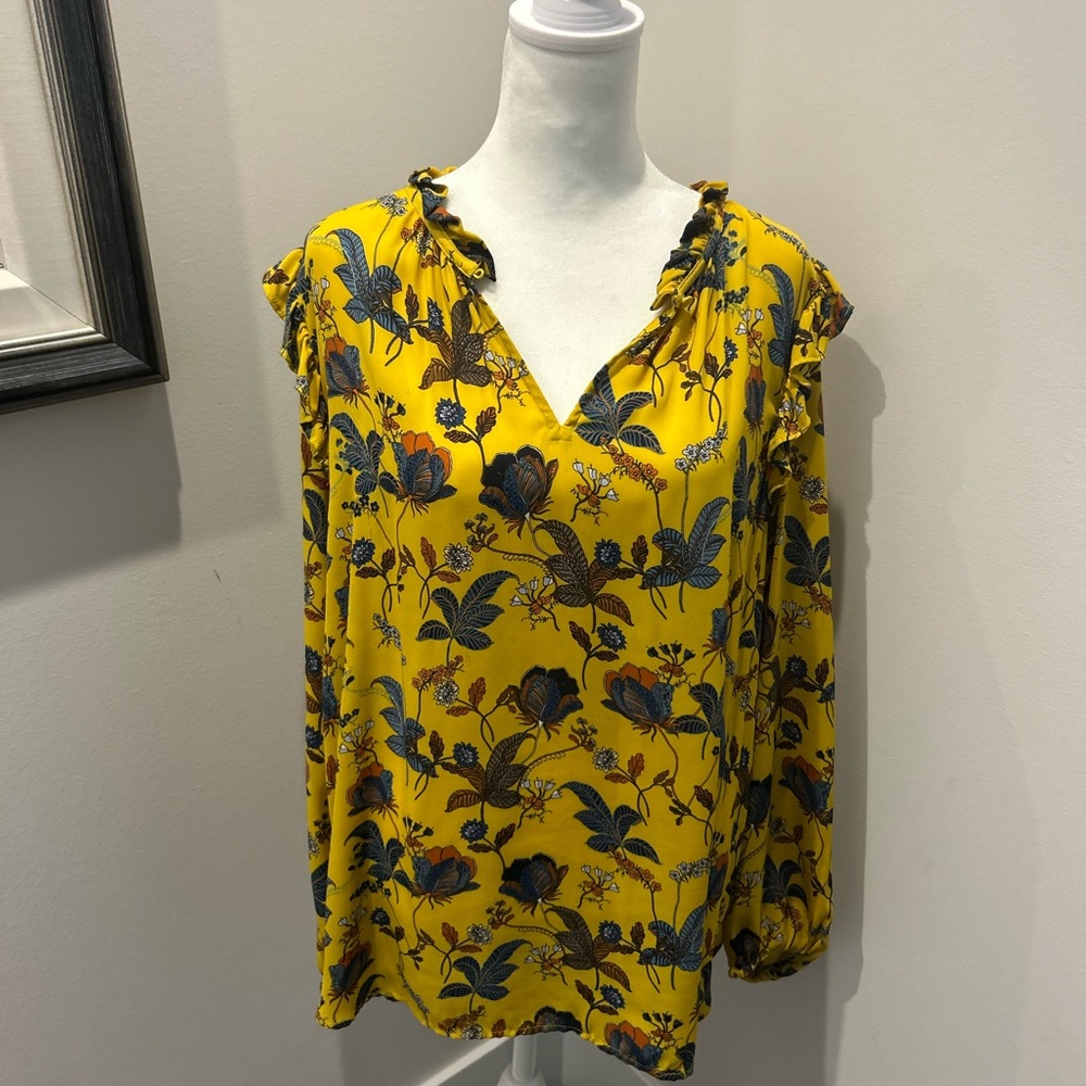 Floral Yellow Blouse